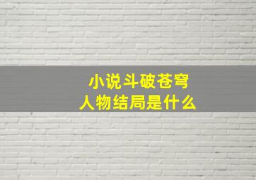 小说斗破苍穹人物结局是什么