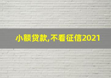 小额贷款,不看征信2021