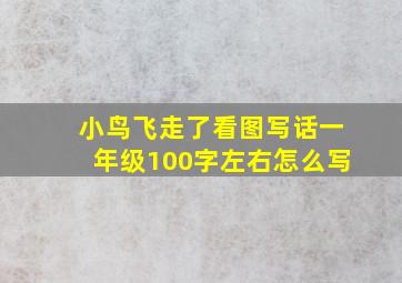 小鸟飞走了看图写话一年级100字左右怎么写