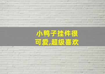 小鸭子挂件很可爱,超级喜欢