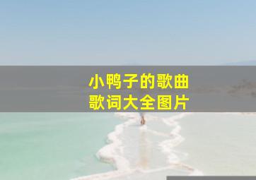 小鸭子的歌曲歌词大全图片