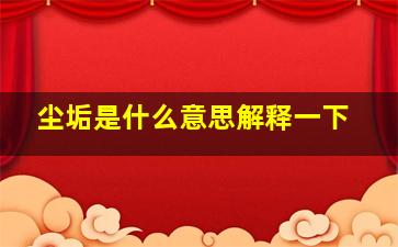 尘垢是什么意思解释一下