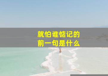 就怕谁惦记的前一句是什么