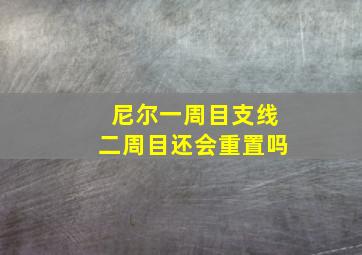 尼尔一周目支线二周目还会重置吗