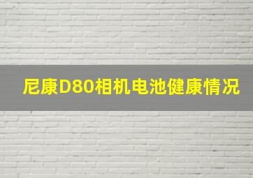 尼康D80相机电池健康情况