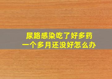 尿路感染吃了好多药一个多月还没好怎么办