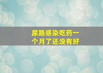 尿路感染吃药一个月了还没有好