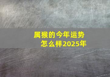 属猴的今年运势怎么样2025年