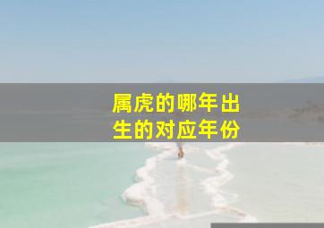 属虎的哪年出生的对应年份