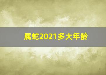 属蛇2021多大年龄