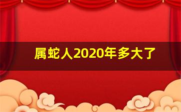 属蛇人2020年多大了