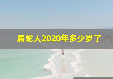 属蛇人2020年多少岁了