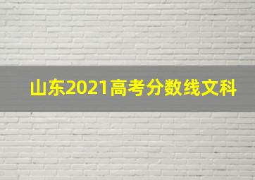 山东2021高考分数线文科