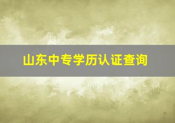 山东中专学历认证查询