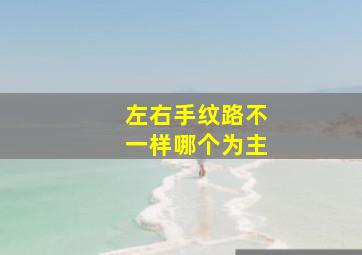 左右手纹路不一样哪个为主