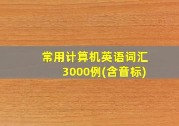 常用计算机英语词汇3000例(含音标)