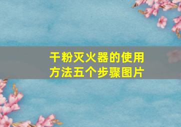 干粉灭火器的使用方法五个步骤图片