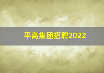 平高集团招聘2022