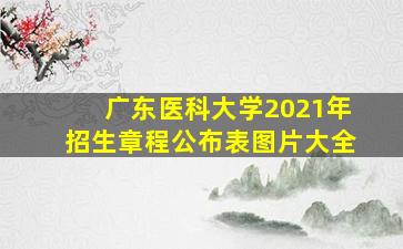 广东医科大学2021年招生章程公布表图片大全