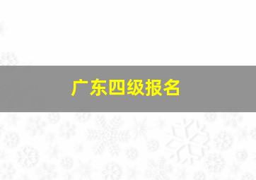 广东四级报名