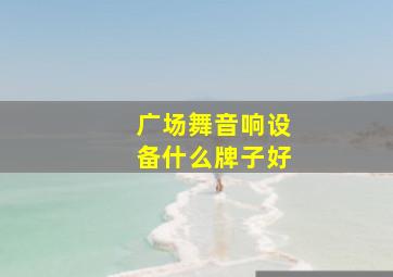 广场舞音响设备什么牌子好