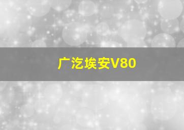 广汔埃安V80