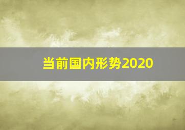 当前国内形势2020