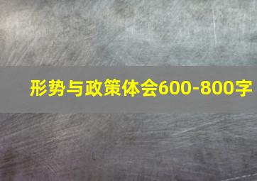 形势与政策体会600-800字