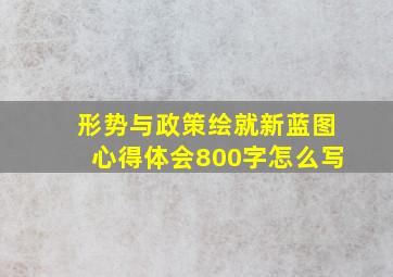 形势与政策绘就新蓝图心得体会800字怎么写