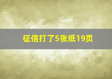 征信打了5张纸19页