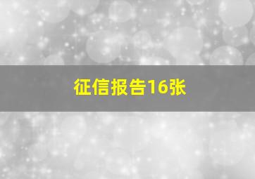 征信报告16张