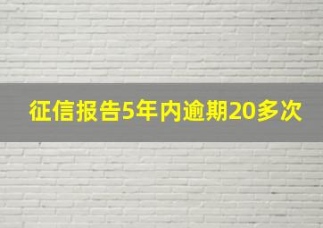 征信报告5年内逾期20多次