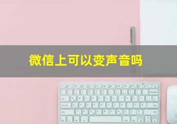 微信上可以变声音吗