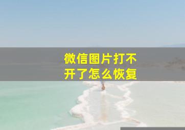 微信图片打不开了怎么恢复