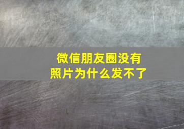 微信朋友圈没有照片为什么发不了