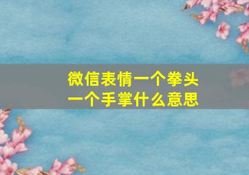 微信表情一个拳头一个手掌什么意思