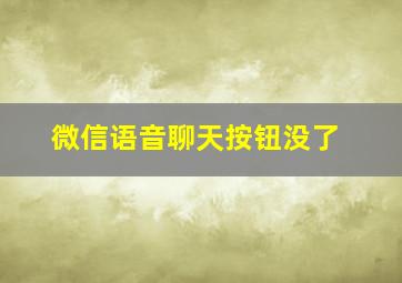 微信语音聊天按钮没了