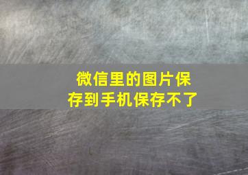 微信里的图片保存到手机保存不了