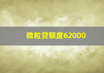 微粒贷额度62000