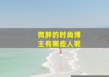 微胖的时尚博主有哪些人呢