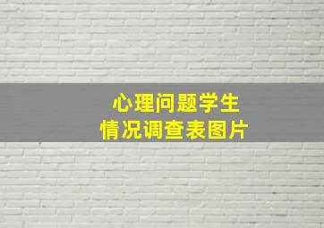 心理问题学生情况调查表图片