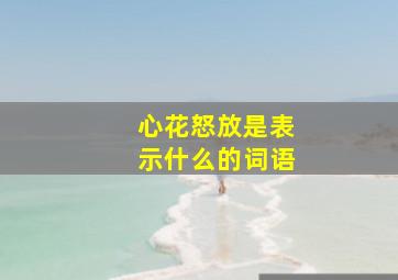 心花怒放是表示什么的词语