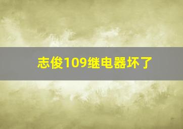 志俊109继电器坏了