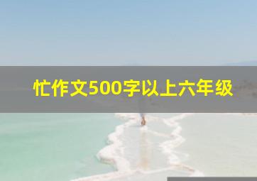 忙作文500字以上六年级