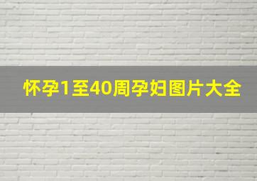 怀孕1至40周孕妇图片大全