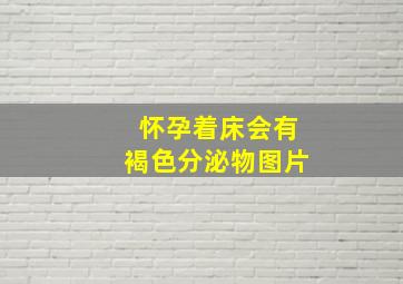 怀孕着床会有褐色分泌物图片