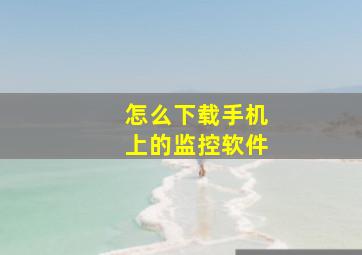 怎么下载手机上的监控软件