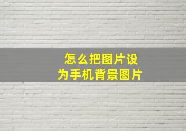 怎么把图片设为手机背景图片