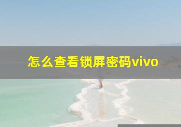 怎么查看锁屏密码vivo