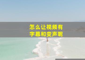 怎么让视频有字幕和变声呢